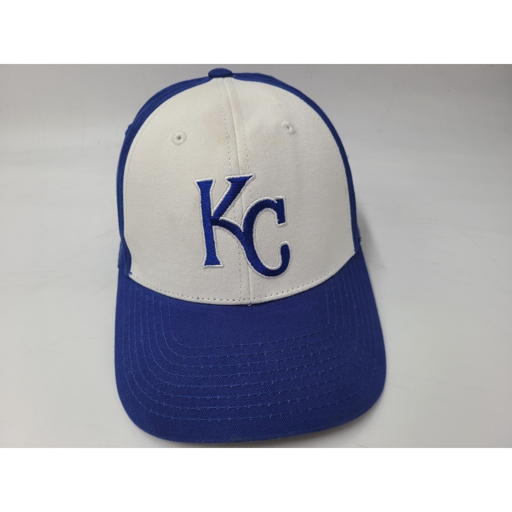 Kansas City Royals Fan Favorite Adjustable Hat Cap Men MLB Baseball White Blue‎